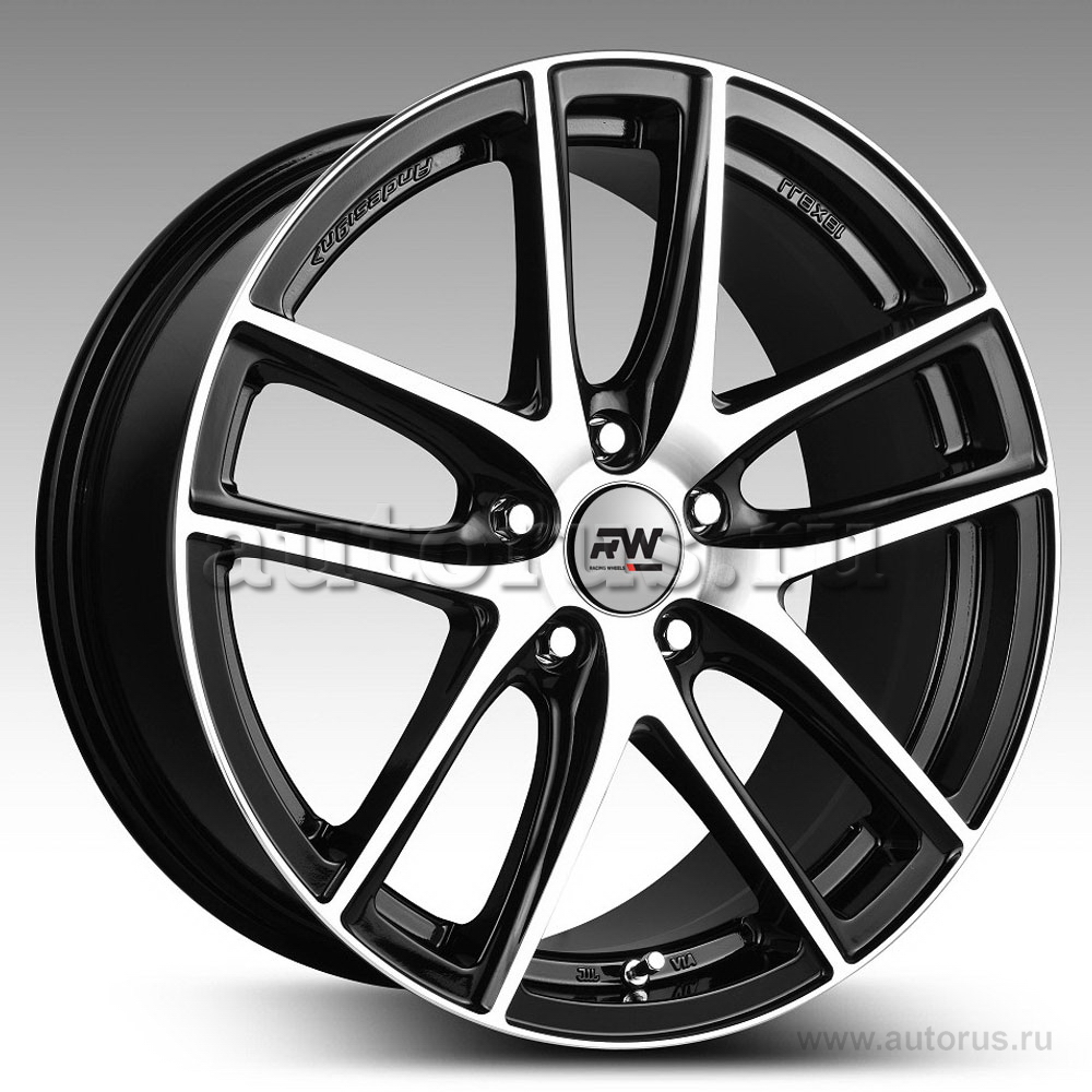 Диск литой R18 8J 5x114.3/67.1 ET35 RACING WHEELS H-740 BK F/P 87540449449